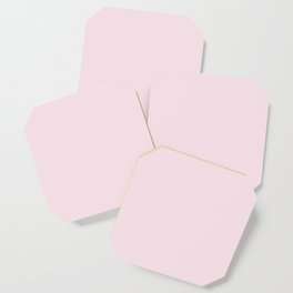 Pink Marshmallow pale pastel solid color modern abstract pattern  Coaster