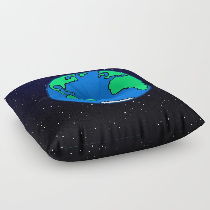 Earth and space Floor Pillow