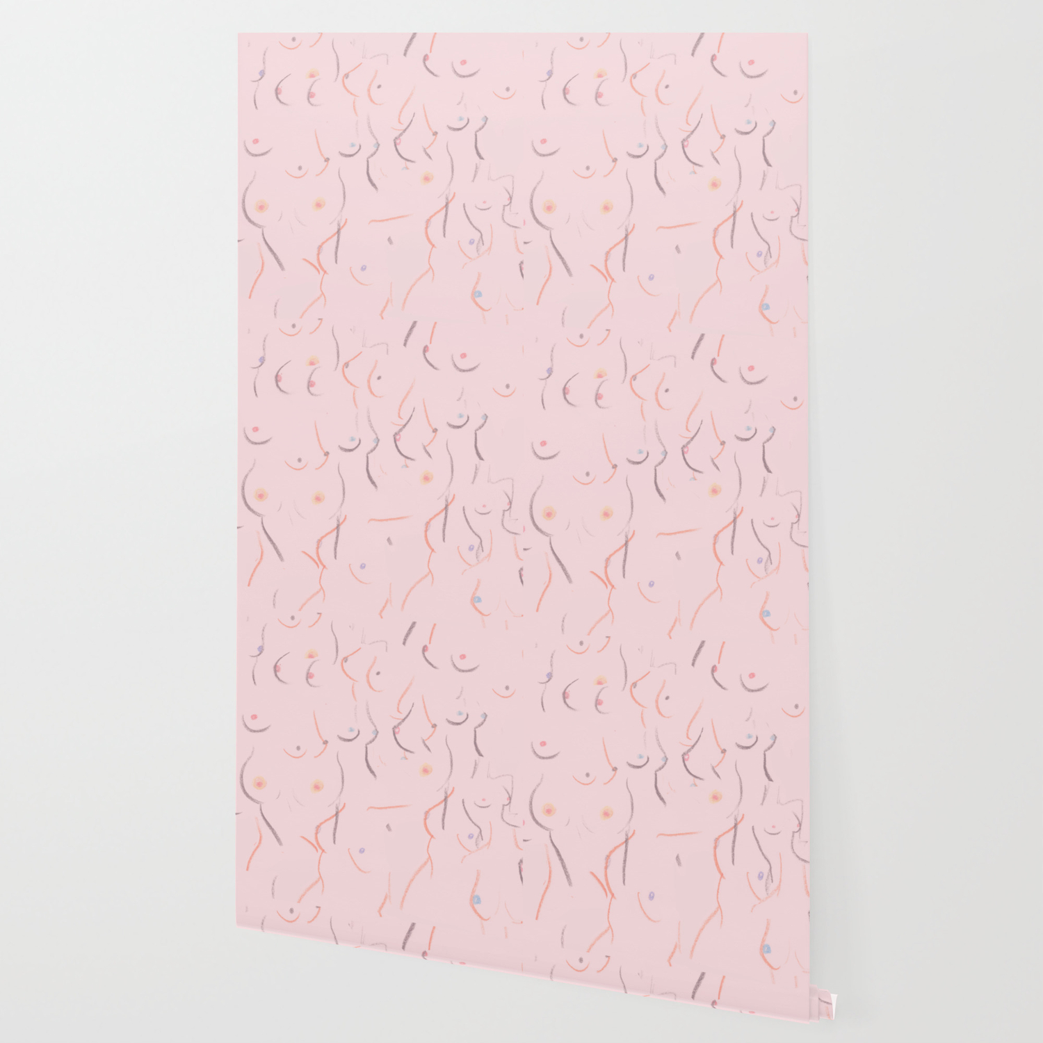 Breasts In Millennial Pink Wallpaper By Amandalaurelatkins Society6