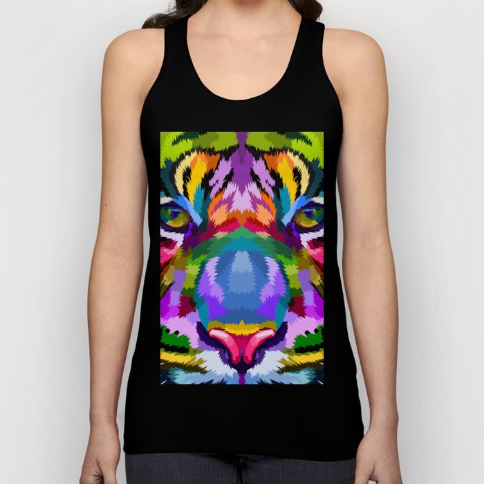 Colorful tiger Tank Top