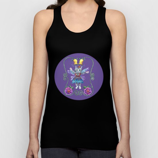 Angel Kitty (Purple) Unisex Tank Top
