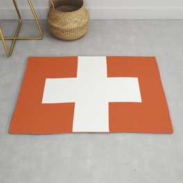 Swiss Cross Orange Area & Throw Rug