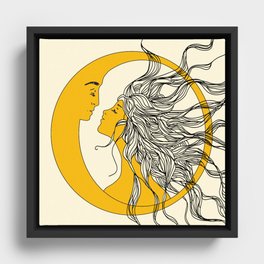 Sun and Moon Framed Canvas