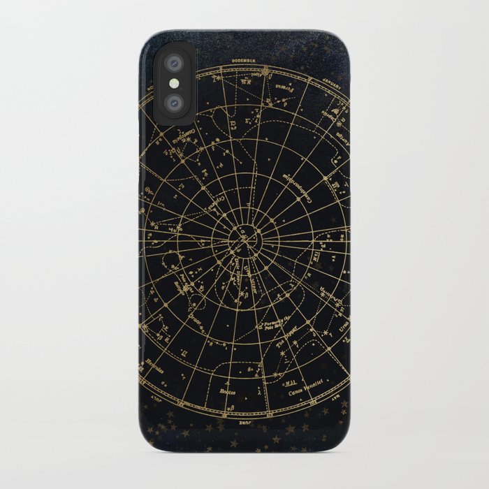 golden star map iphone case