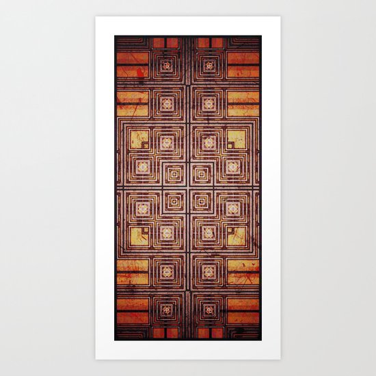 Metal and paper screen Art Print