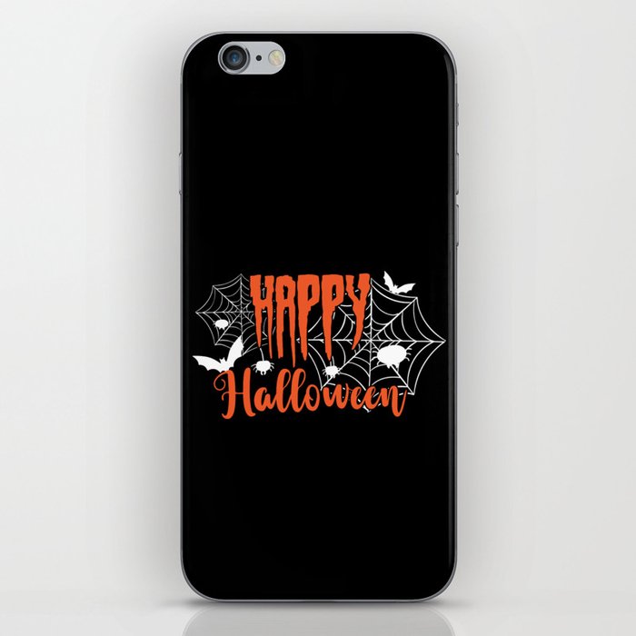 Happy Halloween Spooky Spiderwebs iPhone Skin