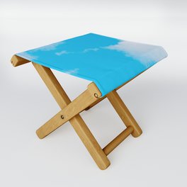 Blue Summer Sky Folding Stool