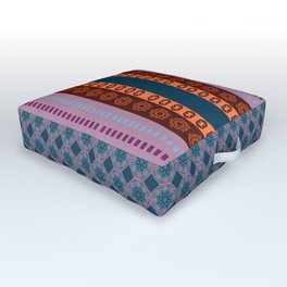 Ethnic Andean Peruvian Textile Pattern Outdoor Floor Cushion
