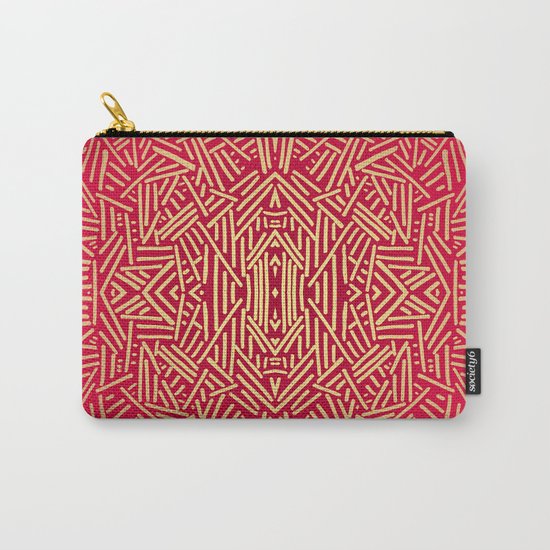 Radiate (Red Yellow Ochre non-metallic) Carry-All Pouch