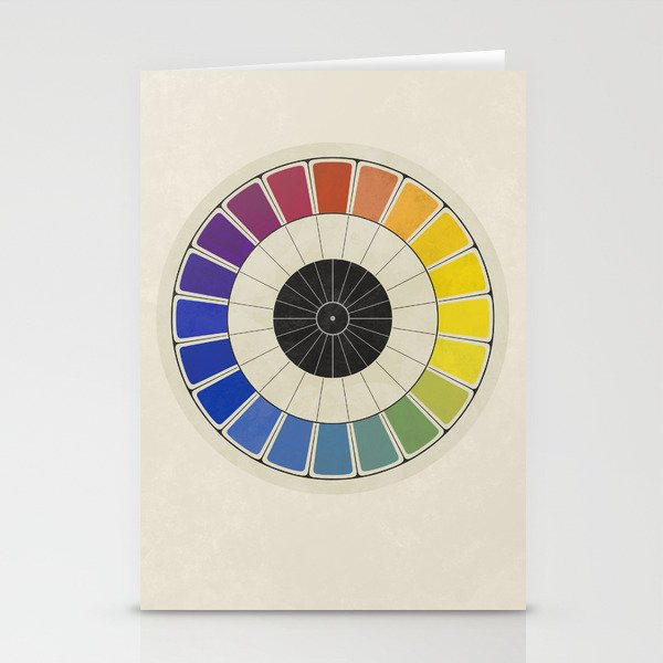 Re-make of "Scale of Complementary Colors" by John F. Earhart, 1892 (vintage wash, no texts) Stationery Cards
