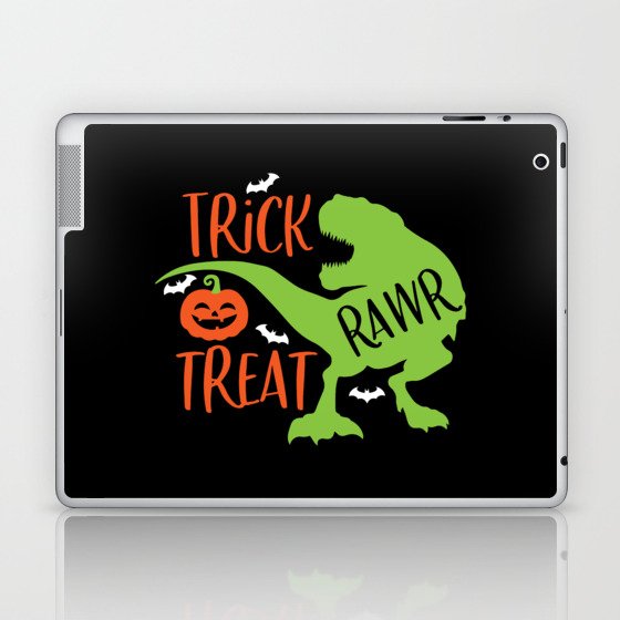 Trick Rawr Treat Halloween T-Rex Funny Dinosaur Laptop & iPad Skin