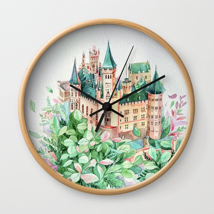 Botanical Castle Wall Clock