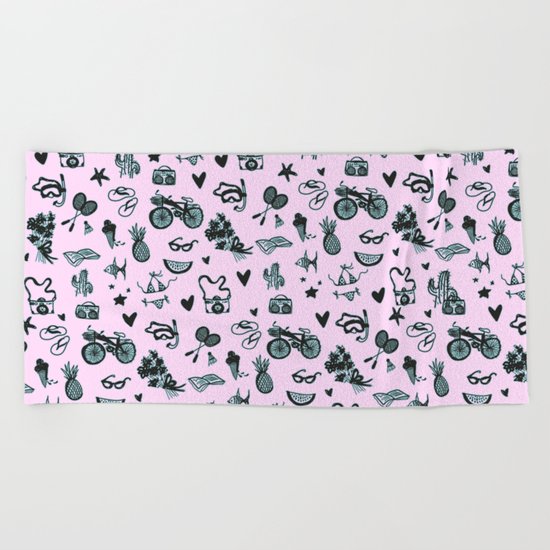 Summer things Beach Towel
