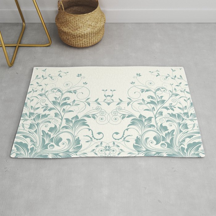 Green Acanthus Collection Rug