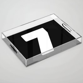 7 (White & Black Number) Acrylic Tray