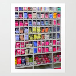 Cigarrellos (Barcelona, 2019) Art Print | Colorcontrast, Contemporary, Color, Spain, Curated, Digital, Cigarettes, Film, Vivid, Digital Manipulation 