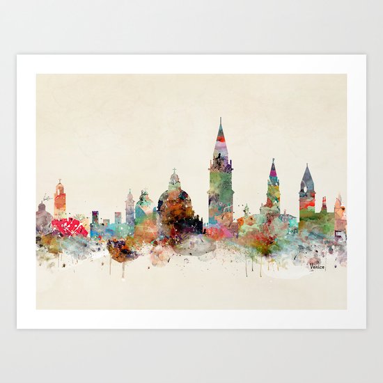 venice italy skyline Art Print