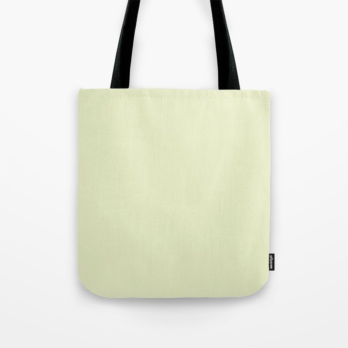 Pale Pastel Green Solid Color Hue Shade - Patternless Tote Bag