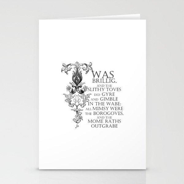 Alice In Wonderland Jabberwocky Poem Stationery Cards