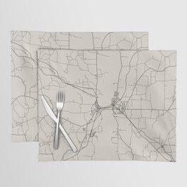 Macon County - black and white map Placemat
