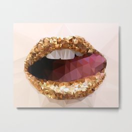 24KT KISS Metal Print | Vector, People, Illustration 