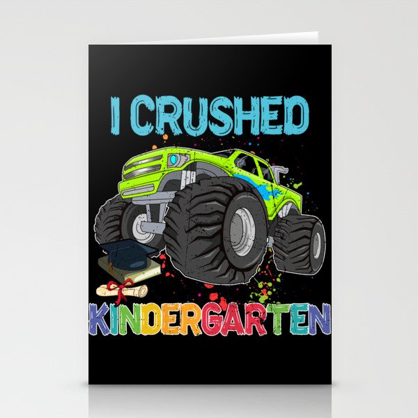 I crushed Preschool back to school truck Stationery Cards