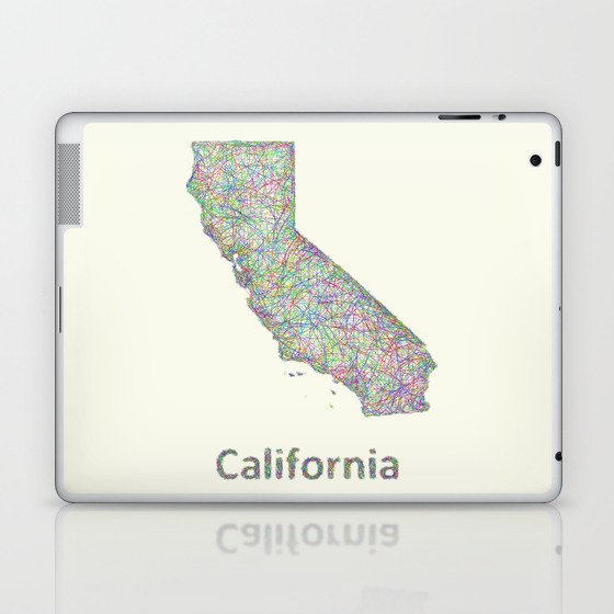 California map Laptop & iPad Skin