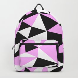 Black and Purple Triangle Pattern Backpack