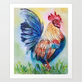 Cockerel Art Print