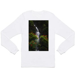 Flowers and Waterfall Long Sleeve T-shirt