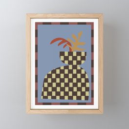 Mosaic Abstract Vase | Tropical Garden Colorful Botanical Vase | Illustration Poster | Henri Matisse Art Framed Mini Art Print