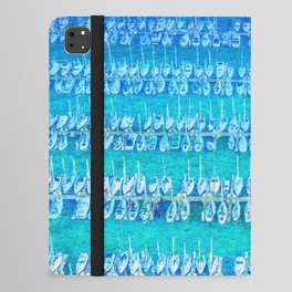 boating impressionism painted realistic ocean scene iPad Folio Case