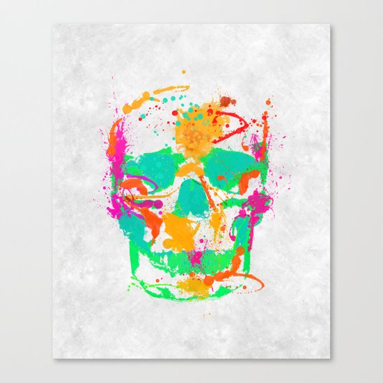 Dead Color Skull Canvas Print