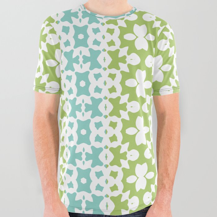 Abstract Fascade Pattern Artwork 04 Color 1  All Over Graphic Tee