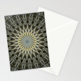 Golden and brown mandala  Stationery Card