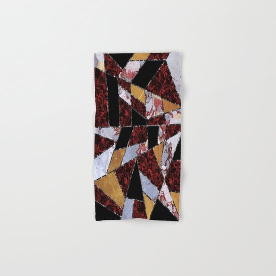 Abstract #459 Stone and Metal Shards Hand & Bath Towel