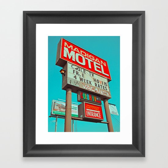 Retro signage Framed Art Print
