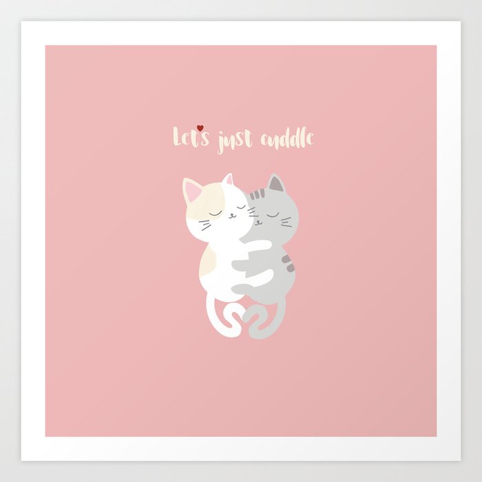 Cuddling kittens Art Print