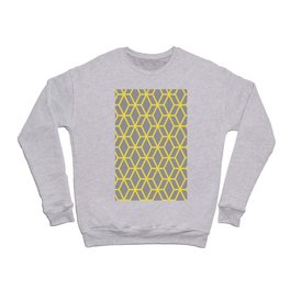 Abstract Geometric Shape Pattern 16 V2 Pantone 2021 Color Of The Year Illuminating and Ultimate Gray Crewneck Sweatshirt