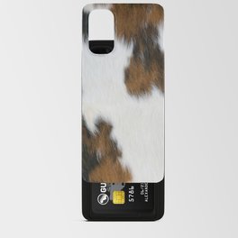Hygge Rust Cowhide in Tan + White  Android Card Case