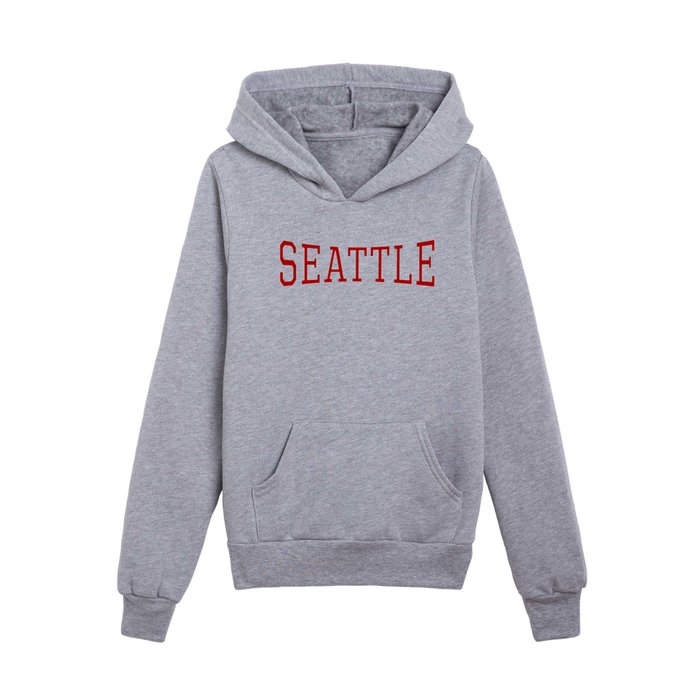 Seattle - Red Kids Pullover Hoodie