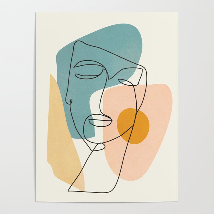 Abstract Face 25 Poster