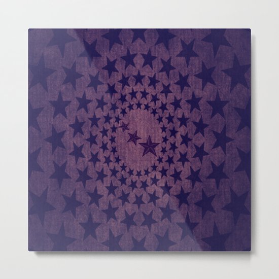 Purple stars decorative pattern Metal Print