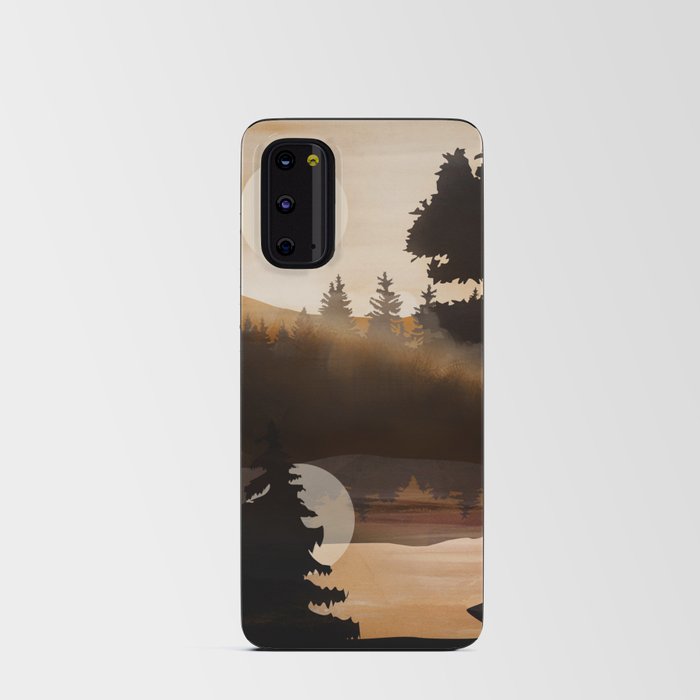 Golden Glimmer Mountain River Android Card Case