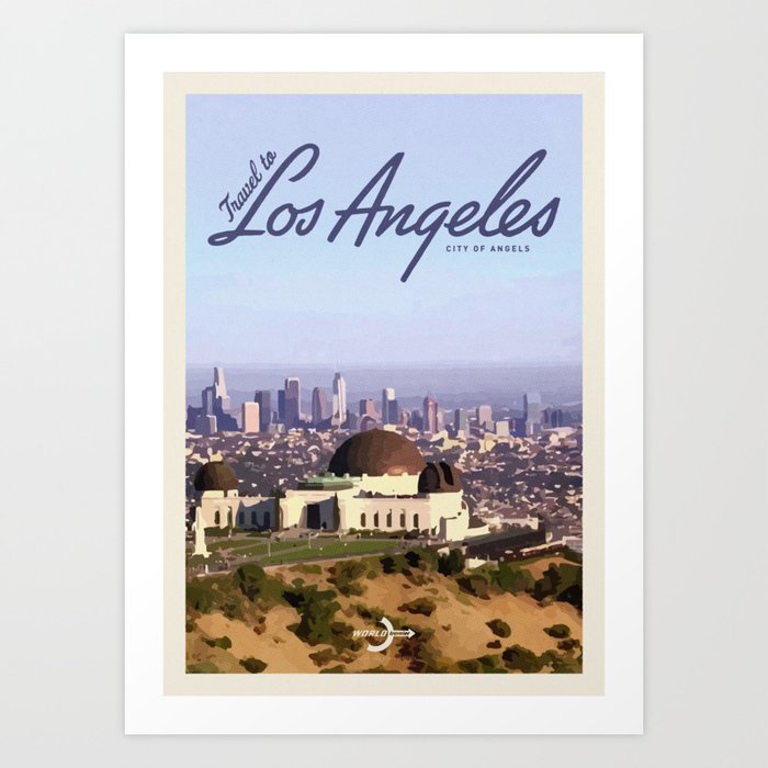 Travel to Los Angeles Art Print