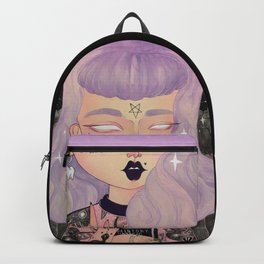 Sorcery Class part II Backpack | Curated, Violet, Pastel, Ink, Watercolor, Babe, Witchy, Pop Art, Painting, Illustration 