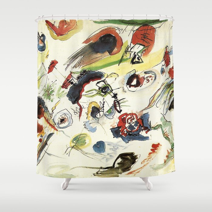 Kandinsky abstract painting art Shower Curtain