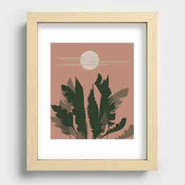 Pink Bush Sunset Recessed Framed Print
