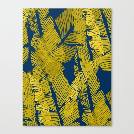Carved Yellow&Blue Jungle #society6 #decor #buyart Canvas Print