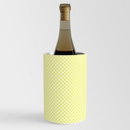 Pastel Limelight Yellow and White Mini Check 2018 Color Trends Wine Chiller